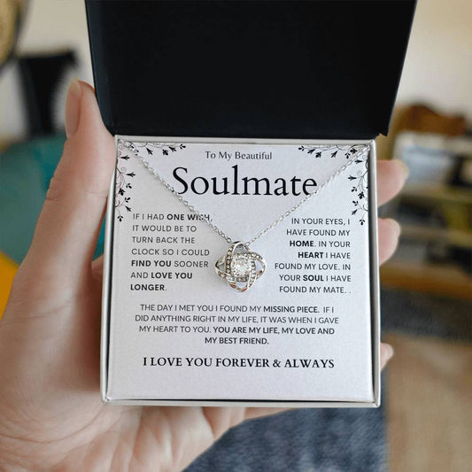 Gift for Soulmate "You're My Missing Piece" Love Knot Gift Set