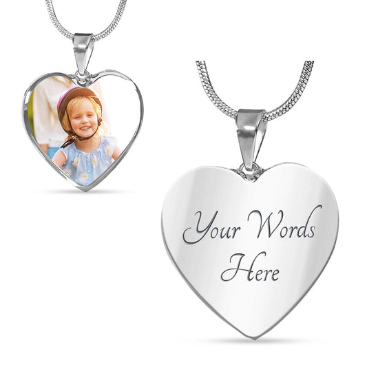 39.95 Heart Photo Necklace Locket -To My Beautiful Daughter/Wife (Forever Love Necklace) ShineOn Fulfillment 39.95