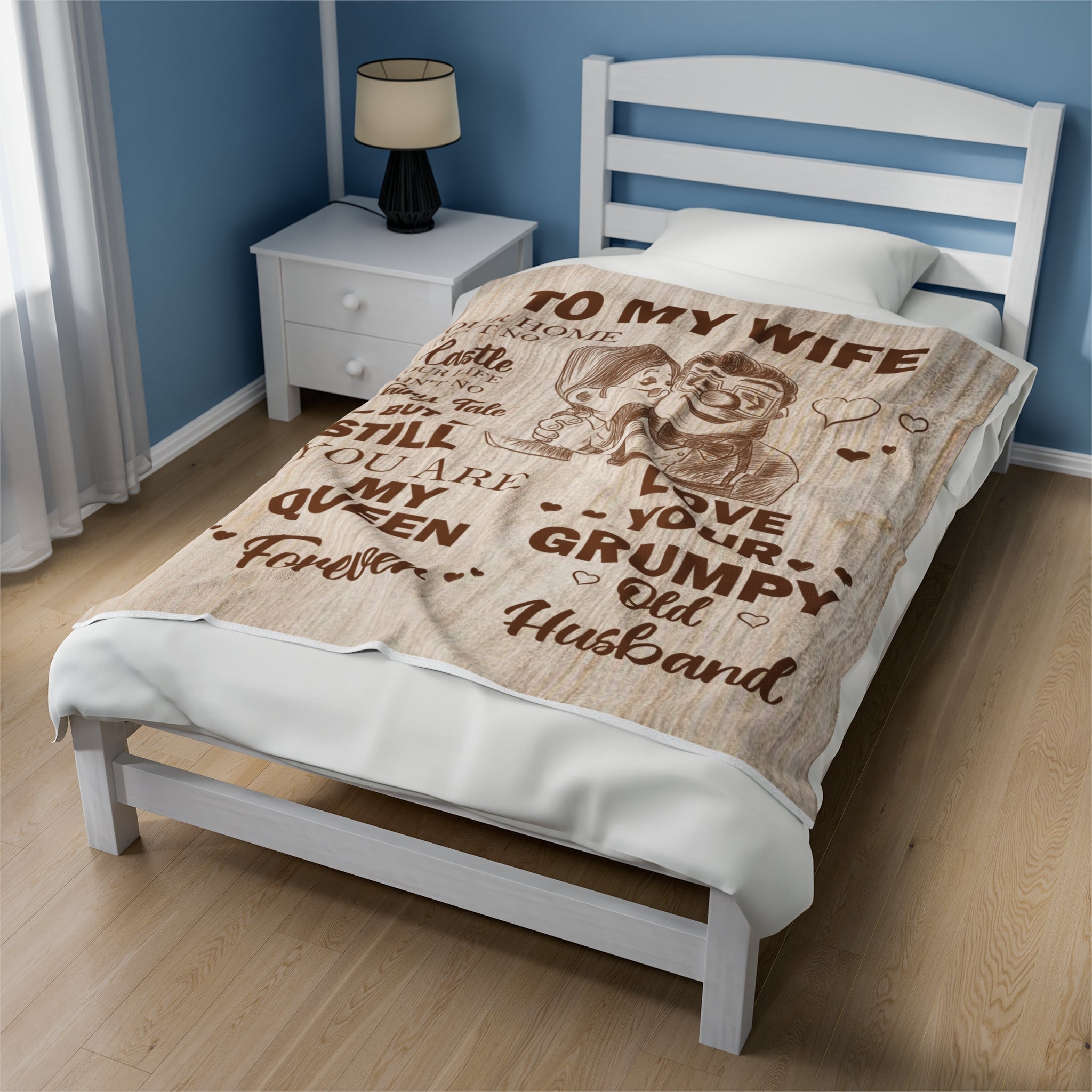 To My Wife Blanket – Love from Your Grumpy Old Husband | Cozy Travel Gift