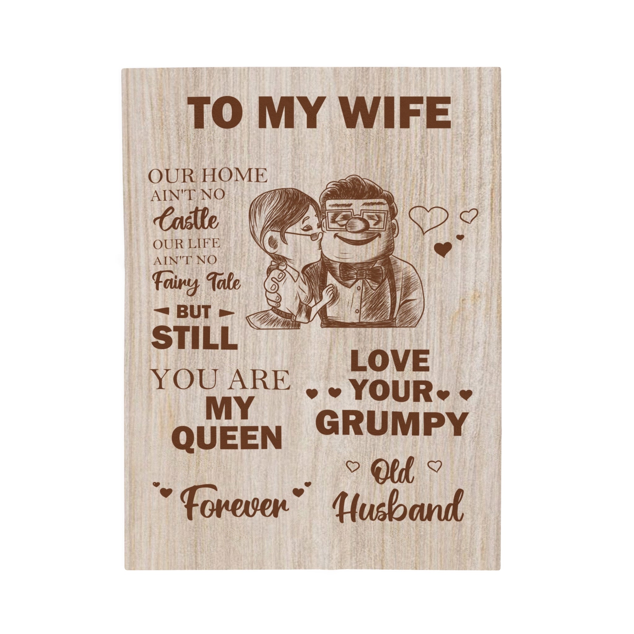 To My Wife Blanket – Love from Your Grumpy Old Husband | Cozy Travel Gift