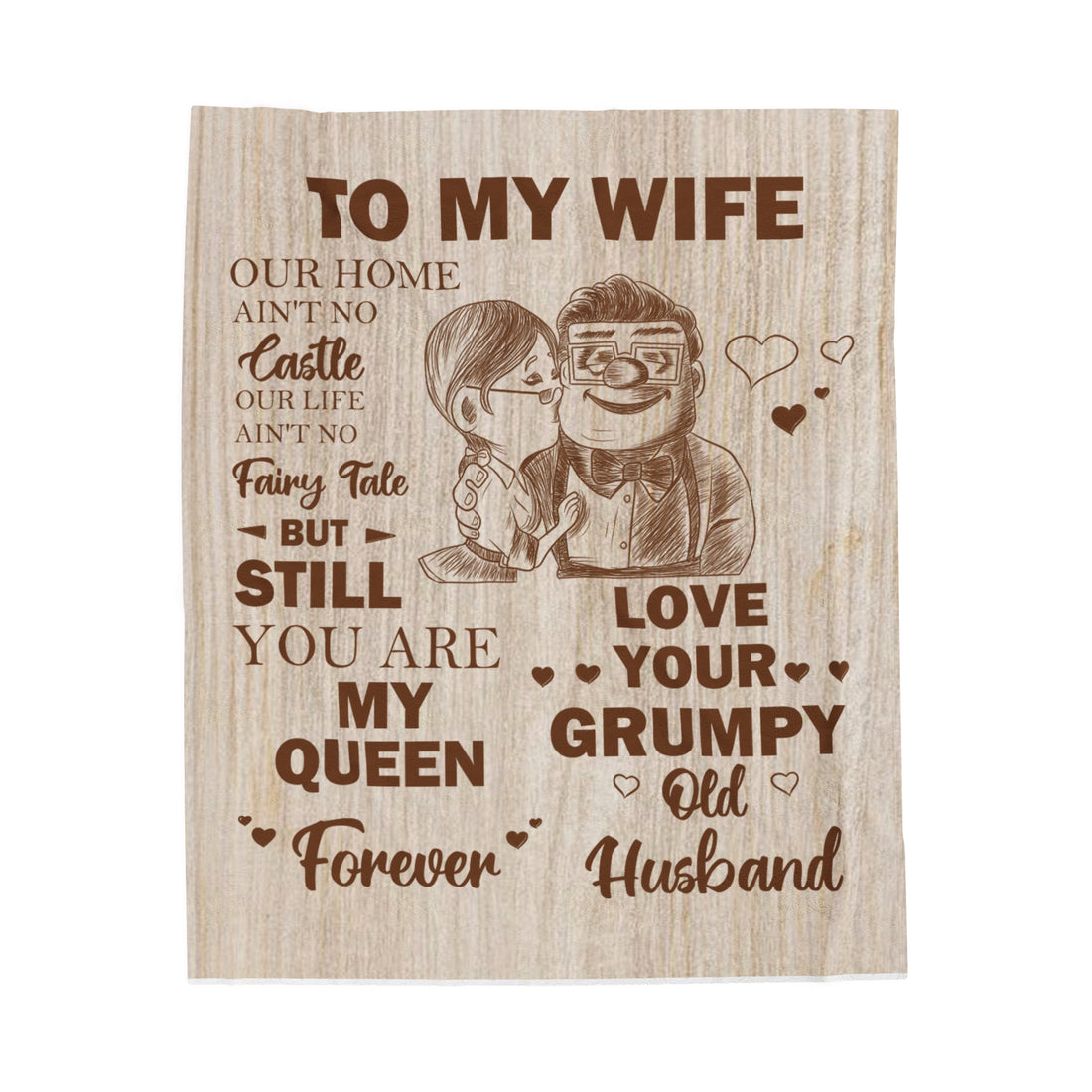To My Wife Blanket – Love from Your Grumpy Old Husband | Cozy Travel Gift