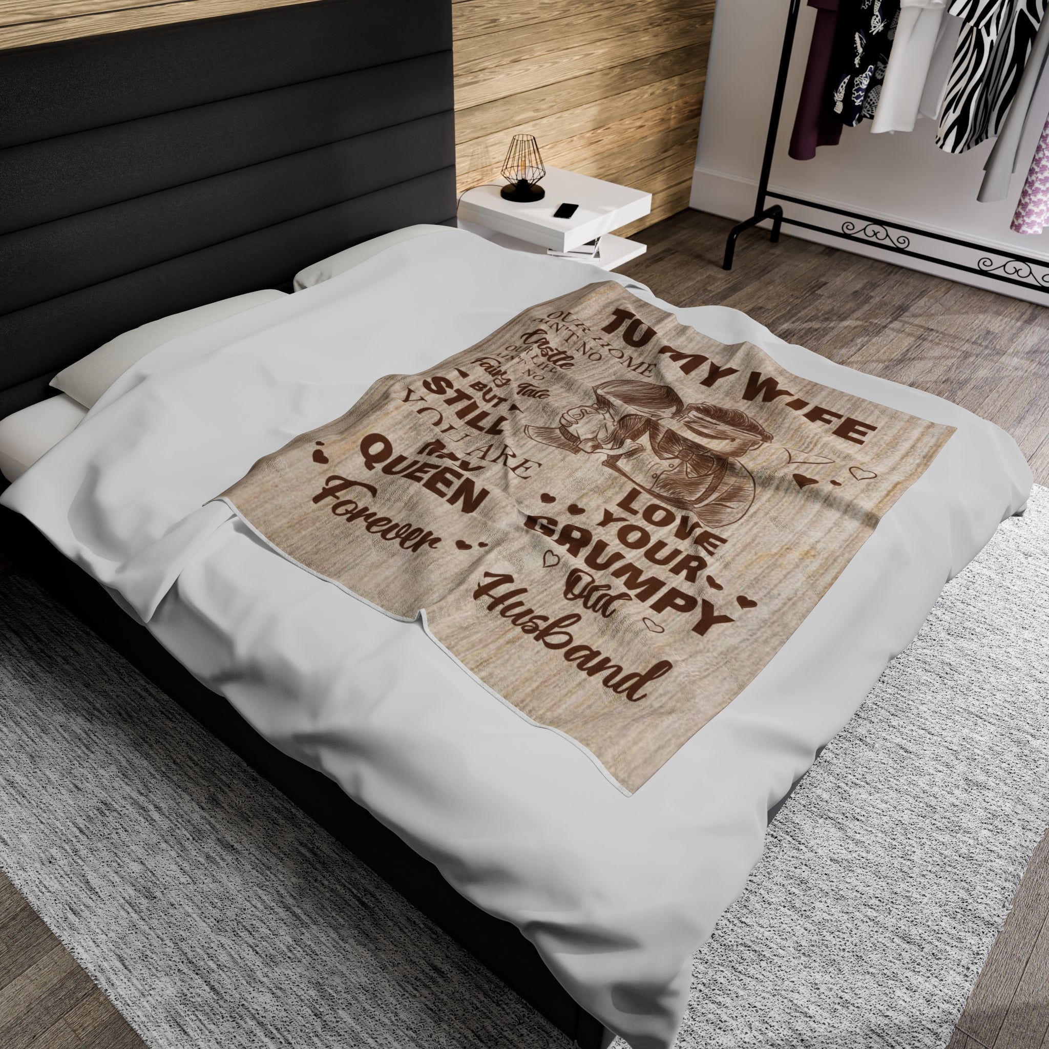 To My Wife Blanket – Love from Your Grumpy Old Husband | Cozy Travel Gift