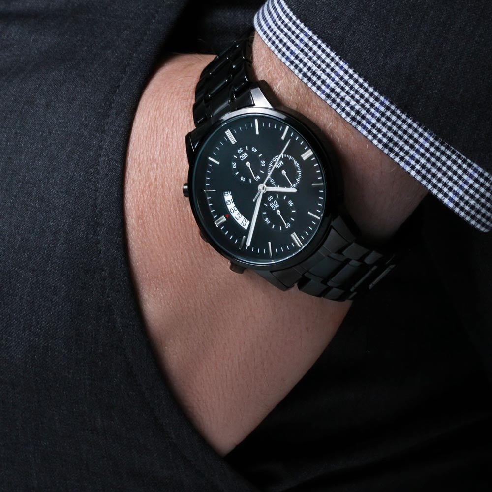 "To My Husband" Engraved Wooden Watch for My Man Fiancé Husband Birthday Anniversary