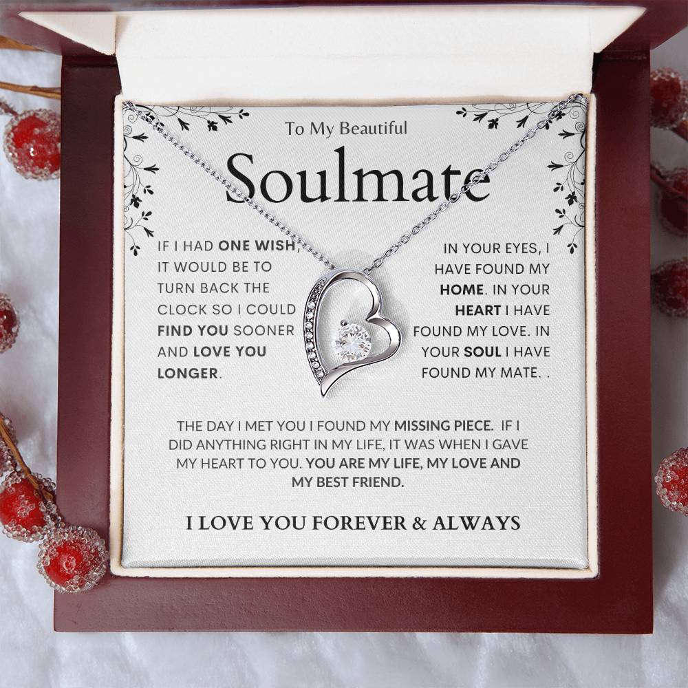 To My Soulmate - Missing Piece - Luxury Forever Love Necklace