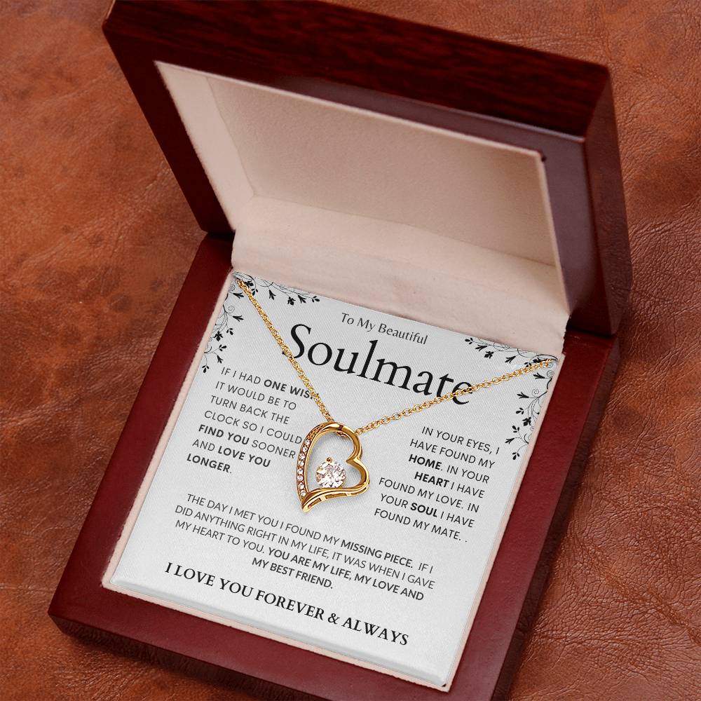 To My Soulmate - Missing Piece - Luxury Forever Love Necklace