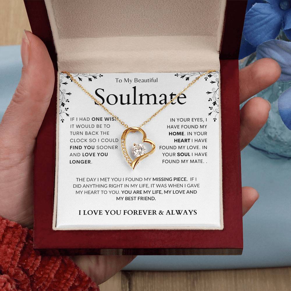 To My Soulmate - Missing Piece - Luxury Forever Love Necklace