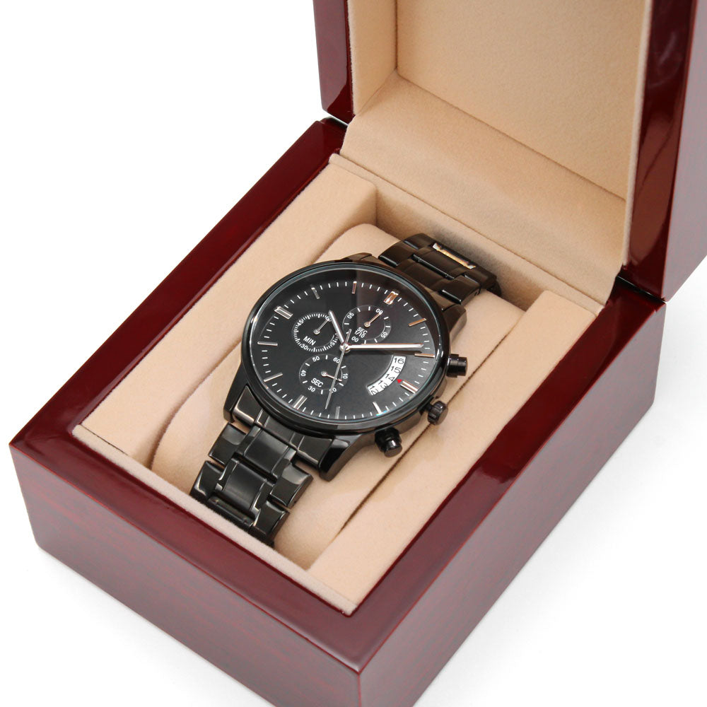 "To My Husband" Engraved Wooden Watch for My Man Fiancé Husband Birthday Anniversary