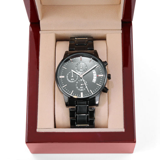 "To My Husband" Engraved Wooden Watch for My Man Fiancé Husband Birthday Anniversary