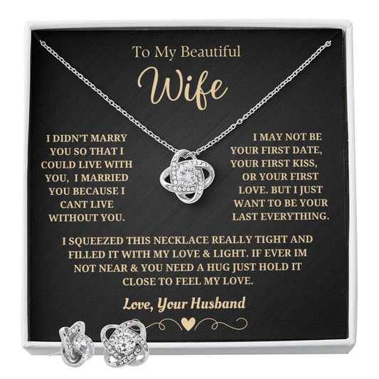 45.95 Beautiful Gift for Wife "I Can't Live Without You" Necklace ShineOn Fulfillment 45.95