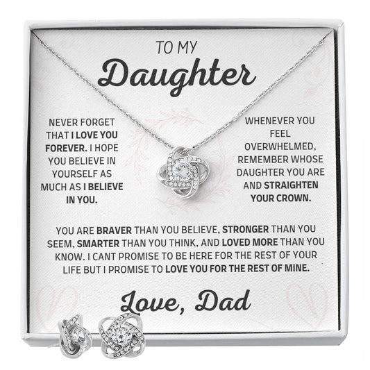 79.95 To My Daughter - You Are Braver Than You Believe - (Forever Love Necklace) ShineOn Fulfillment 79.95