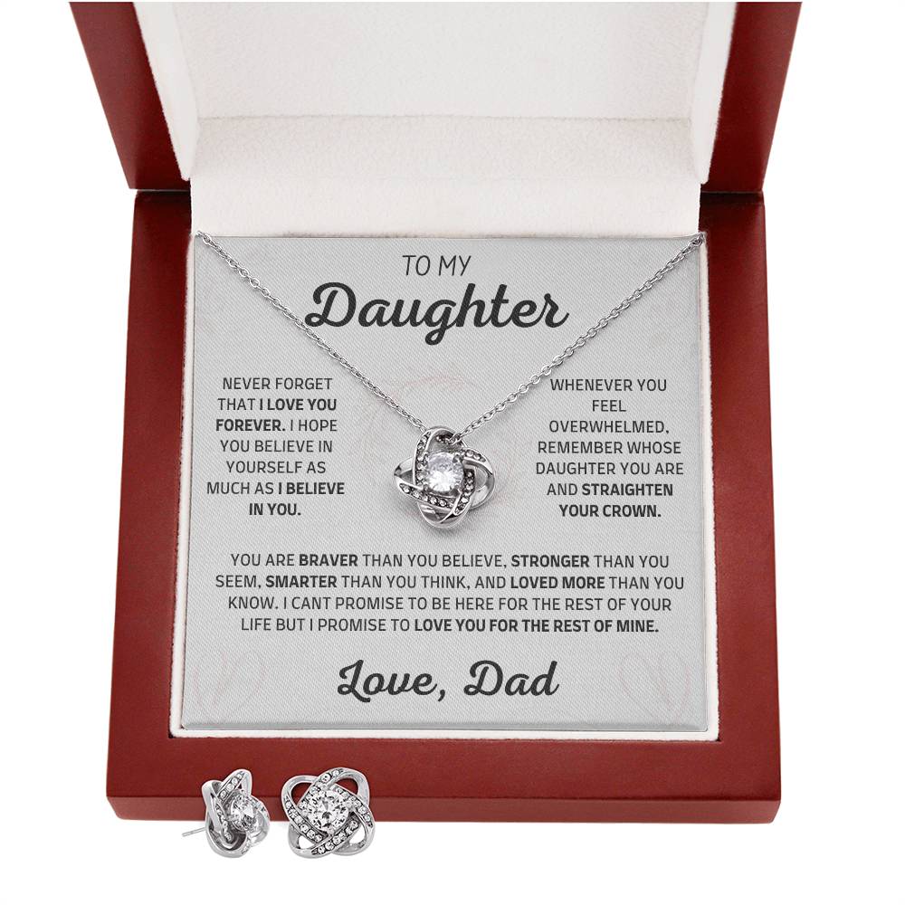 99.95 To My Daughter - You Are Braver Than You Believe - (Forever Love Necklace) ShineOn Fulfillment 99.95