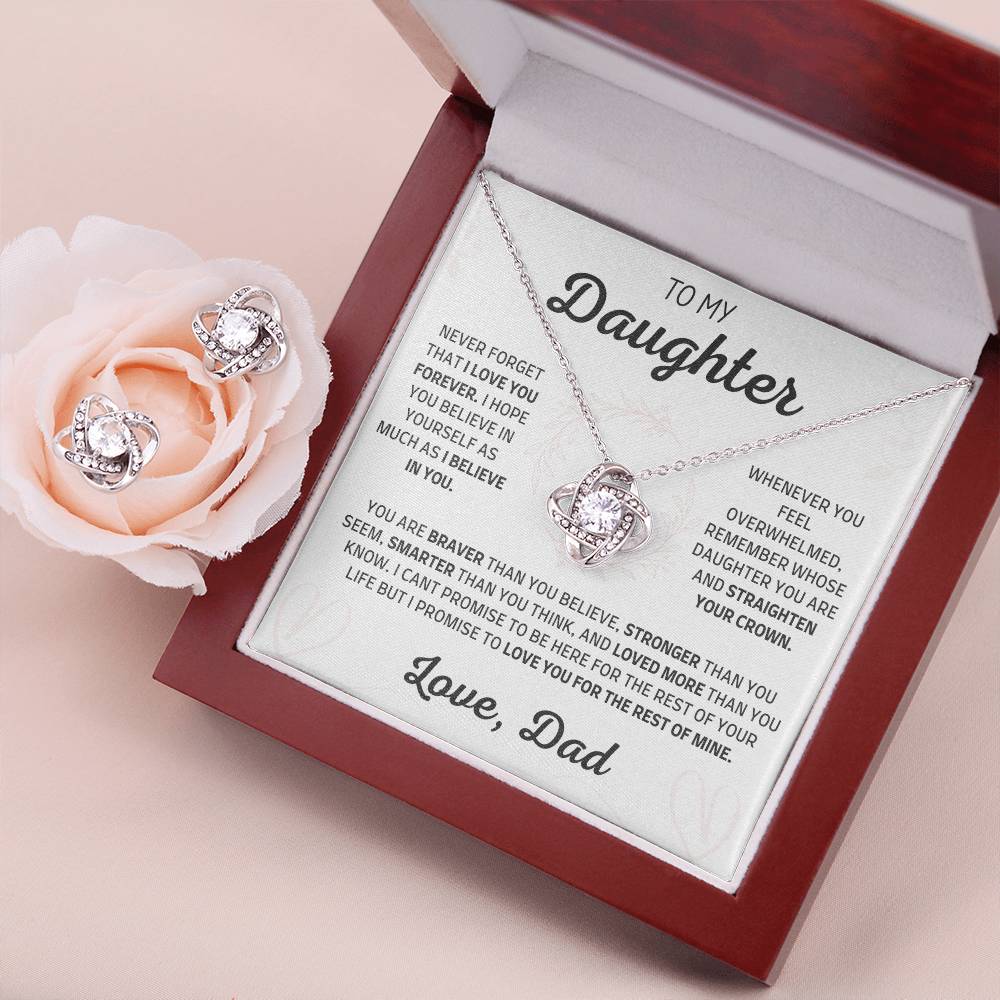 79.95 To My Daughter - You Are Braver Than You Believe - (Forever Love Necklace) ShineOn Fulfillment 79.95