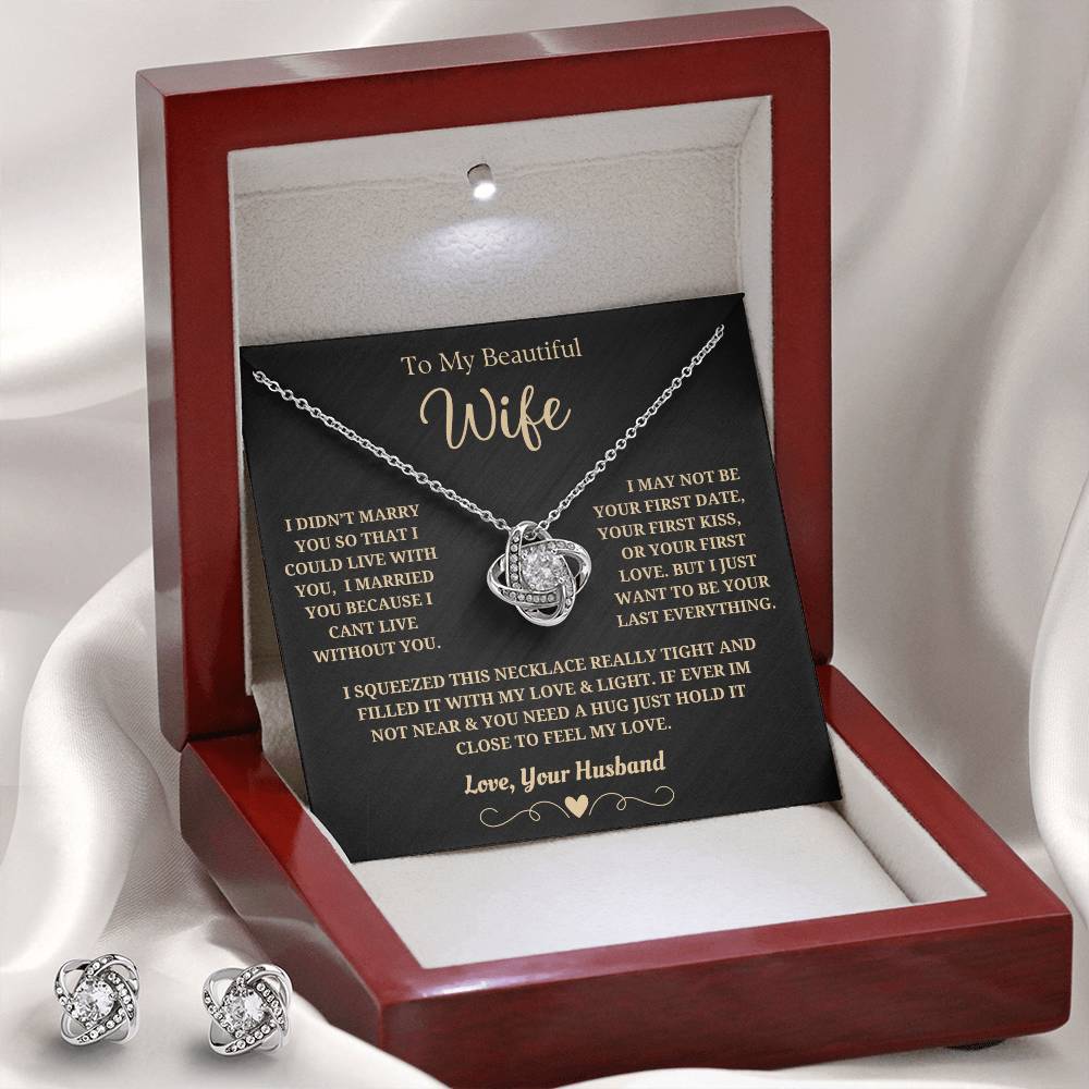 45.95 Beautiful Gift for Wife "I Can't Live Without You" Necklace ShineOn Fulfillment 45.95