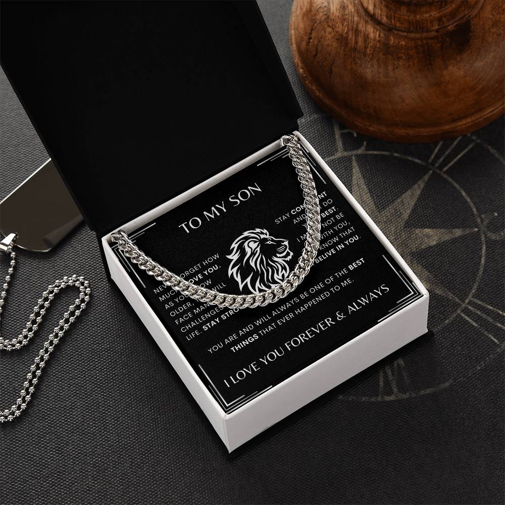 To My Son - (Add Name)  Stay Strong - Cuban Link