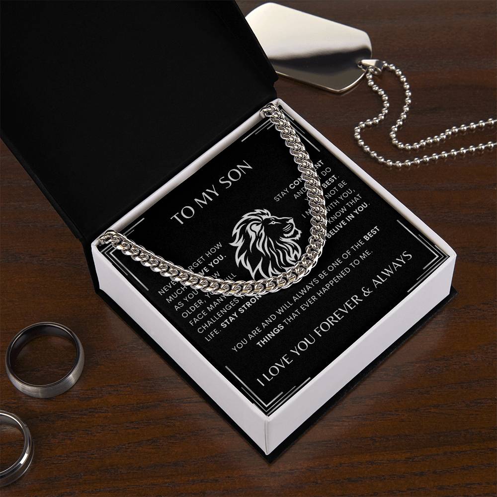 To My Son - (Add Name)  Stay Strong - Cuban Link