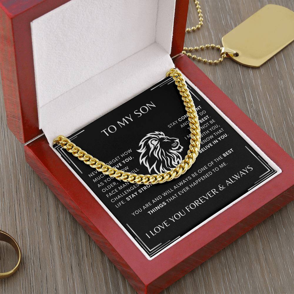 To My Son - (Add Name)  Stay Strong - Cuban Link
