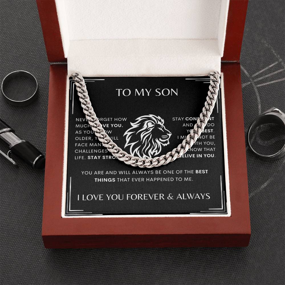 To My Son - (Add Name)  Stay Strong - Cuban Link