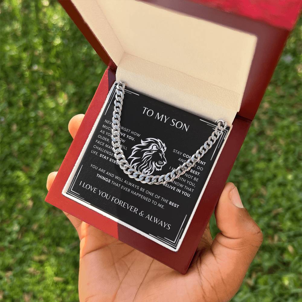 To My Son - (Add Name)  Stay Strong - Cuban Link