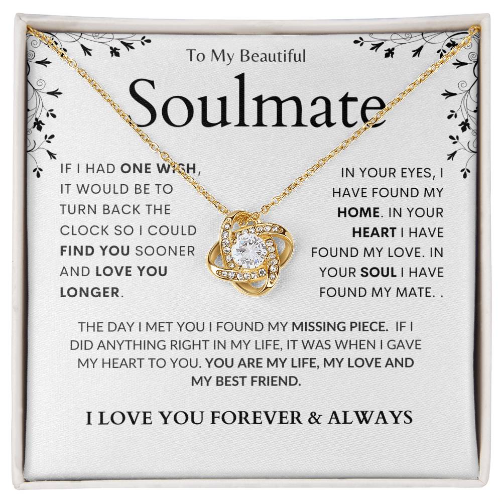 Gift for Soulmate "You're My Missing Piece"  Love Knot Gift Set