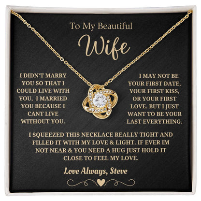 To My Wife - From Your Husband- Necklace (Add Your Name)