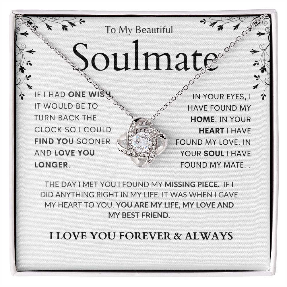 Gift for Soulmate "You're My Missing Piece"  Love Knot Gift Set