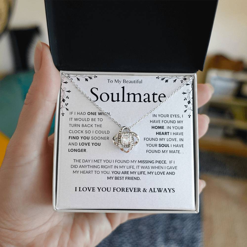 Gift for Soulmate "You're My Missing Piece"  Love Knot Gift Set