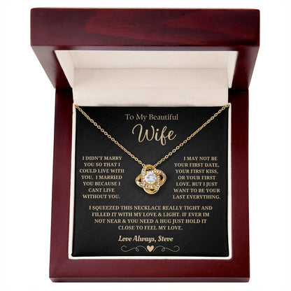 To My Wife - From Your Husband- Necklace (Add Your Name)