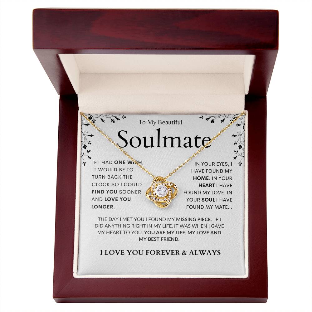 Gift for Soulmate "You're My Missing Piece"  Love Knot Gift Set