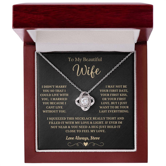 To My Wife - From Your Husband- Necklace (Add Your Name)