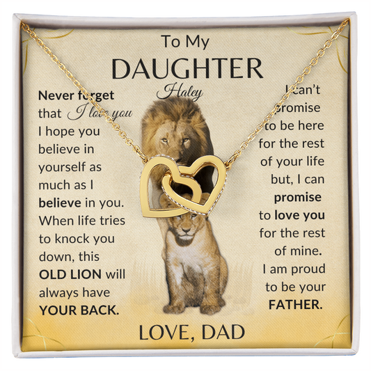 To My Daughter "I am Proud To Be Your Father" - Linked Hearts