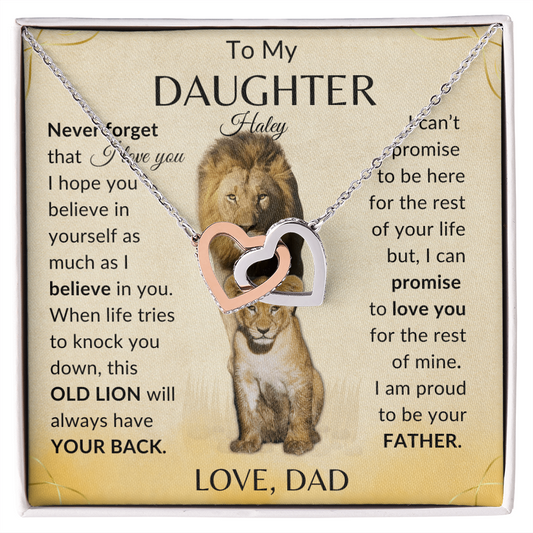 To My Daughter "I am Proud To Be Your Father" - Linked Hearts