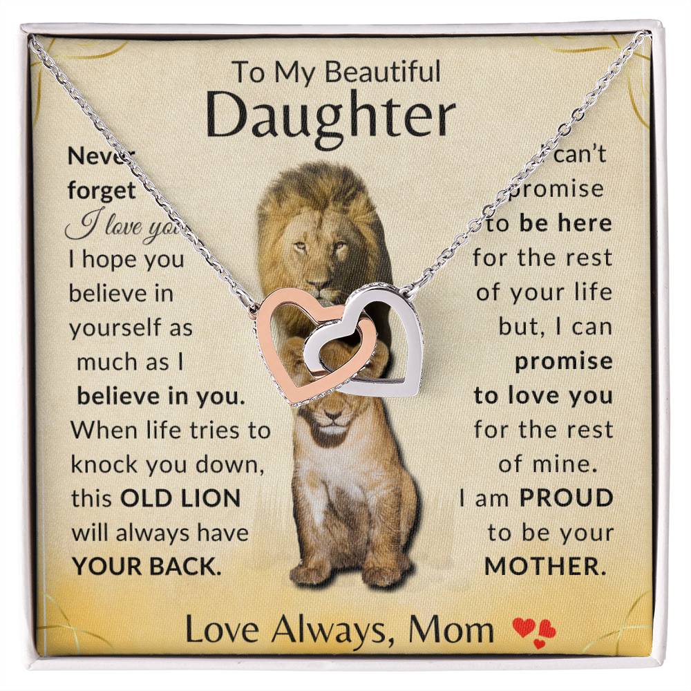 To My Daughter "Proud to be Your Mother" | Double Hearts