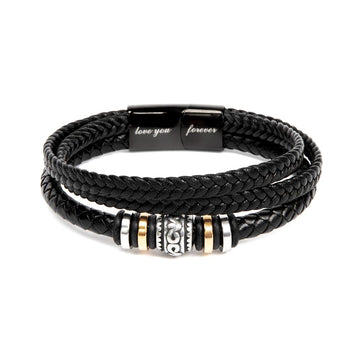 To My Son | Stay Strong Leather Bracelet