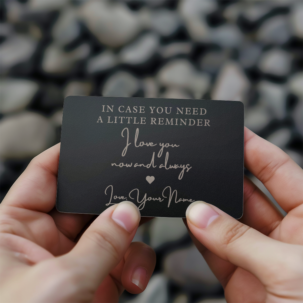 Wallet Reminder, "I Love You " - Stainless Steel