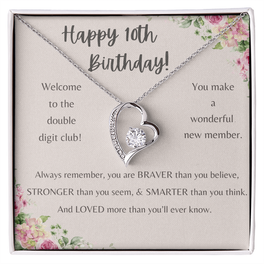 10th Birthday Gift for Girl – Heartfelt Necklace