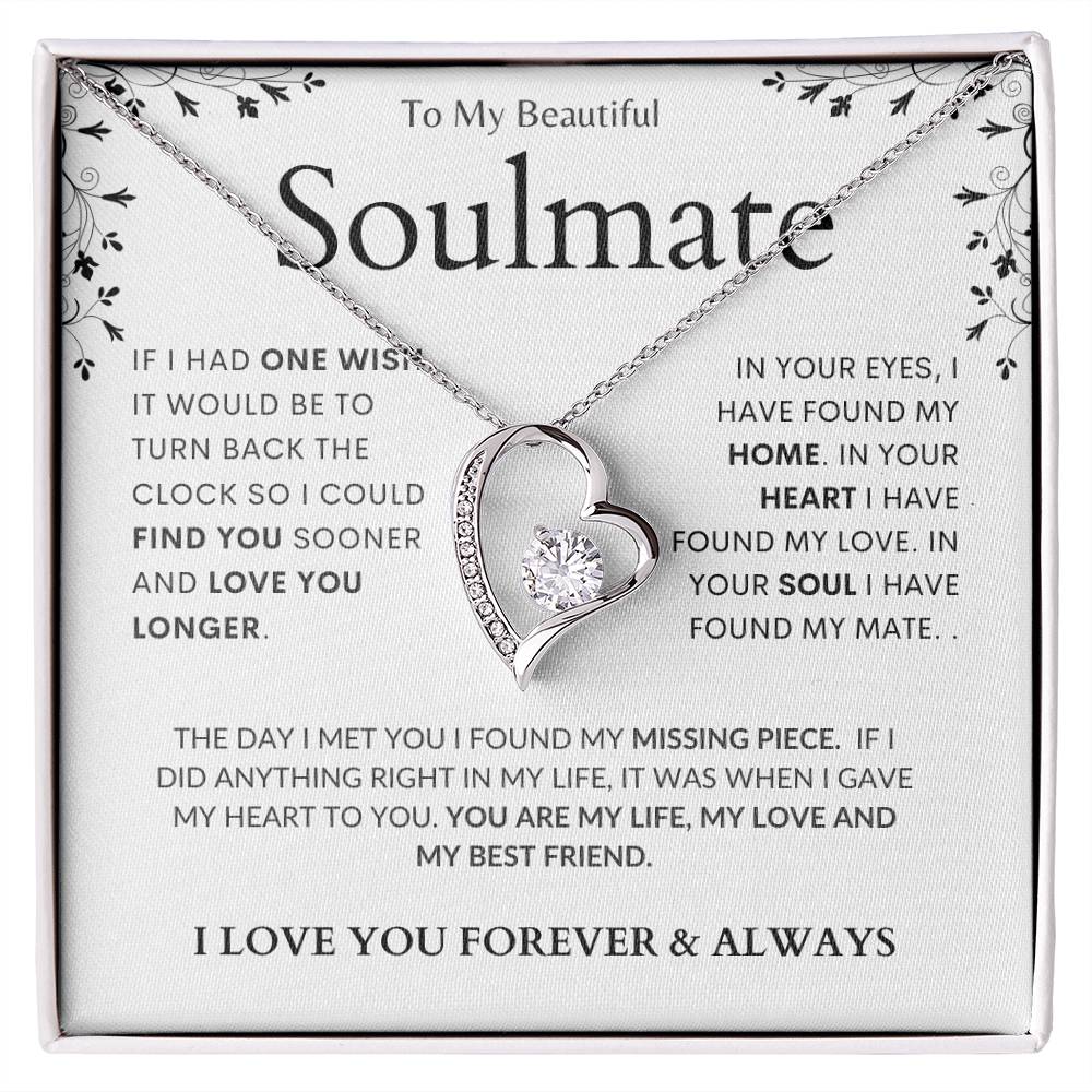 To My Soulmate - Missing Piece - Luxury Forever Love Necklace