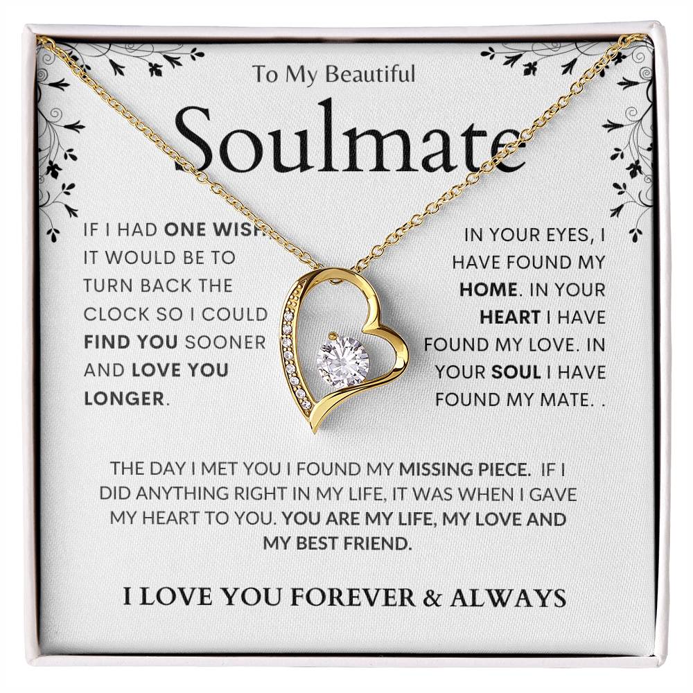 To My Soulmate - Missing Piece - Luxury Forever Love Necklace