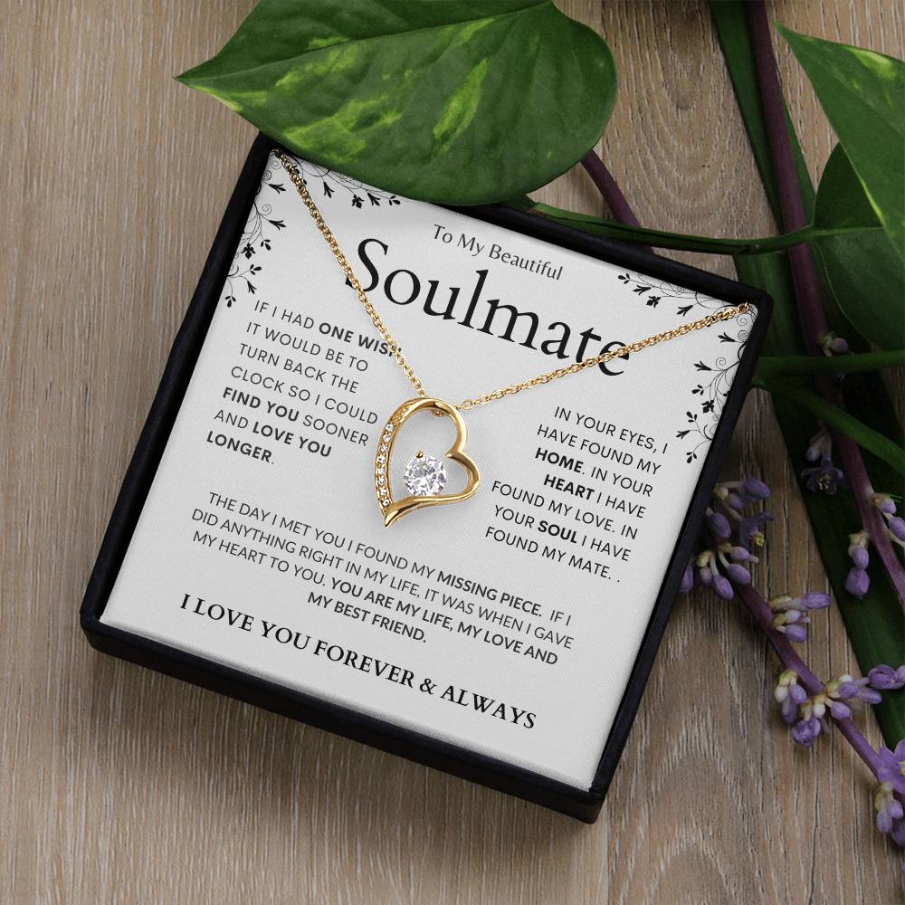 To My Soulmate - Missing Piece - Luxury Forever Love Necklace