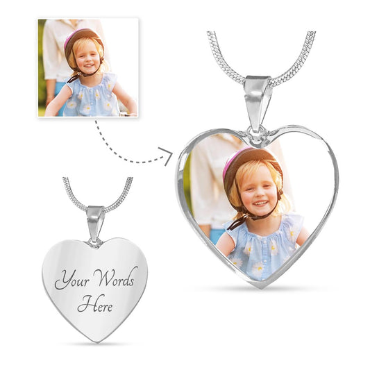 54.95 Heart Photo Necklace Locket -To My Beautiful Daughter/Wife  (Forever Love Necklace) ShineOn Fulfillment 54.95