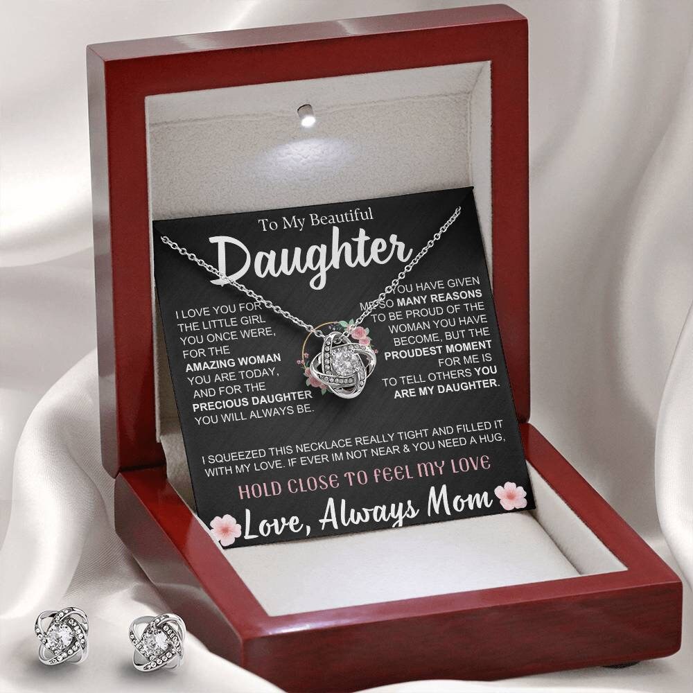 79.95 Daughter Gift From Mom, Forever Love Knot Necklace, 14k Sentimental Gift, Last Minute Gift ShineOn Fulfillment 79.95
