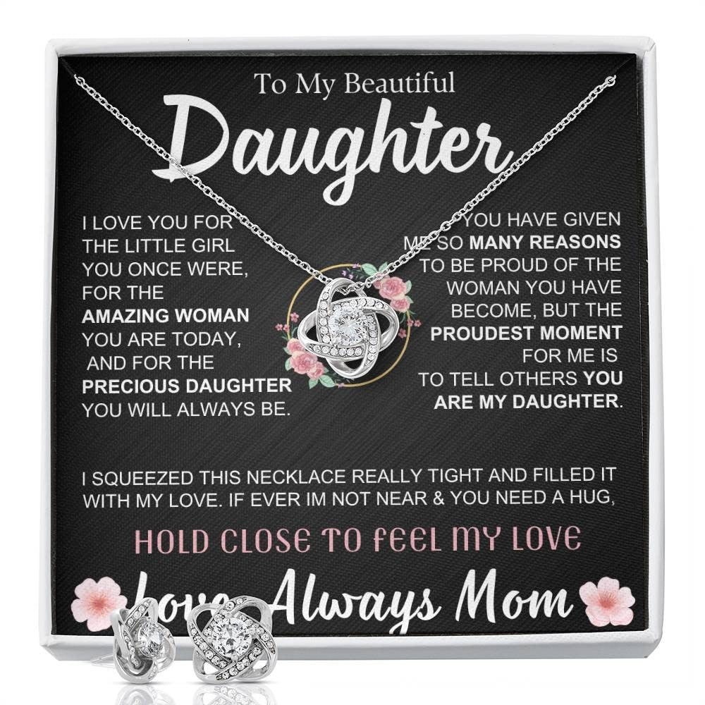 79.95 Daughter Gift From Mom, Forever Love Knot Necklace, 14k Sentimental Gift, Last Minute Gift ShineOn Fulfillment 79.95